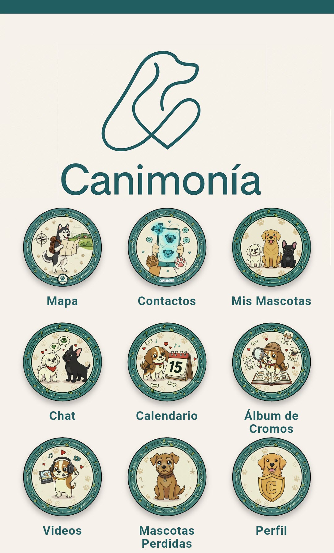 Interfaz de Canimonia